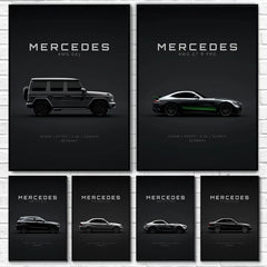 Mercedes-Benz AMG GT & G63 Canvas Wall Art Poster Print
