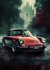 80S Japan Tokyo Neon Scenery JDM Cars Poster Aesthetics 911 Speed Cars Fuji Sakura Canvas Print Wall Art Home Fans Room Decor