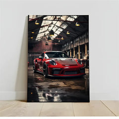 Pop Turbo super luxury sports car Poster Aesthetic 911 GT3 RS Wheels Canvas Print For Wall Art Mural Home Garage Room Decor