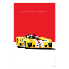 Modern Racing Car Canvas Poster Minimalist Motorsport Wall Art