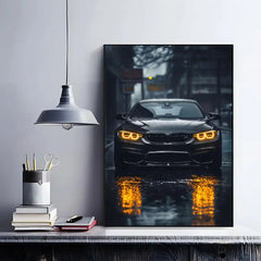 Black Car Poster, Modern Minimalist Wall Art Print Decor