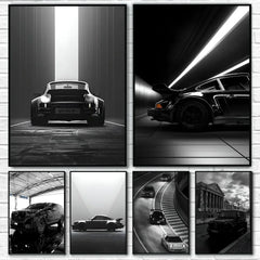 Now Black and White Luxury Car Photography Like Wall Art, HD Canvas Print Posters, Home, Living Room, Room Decoration