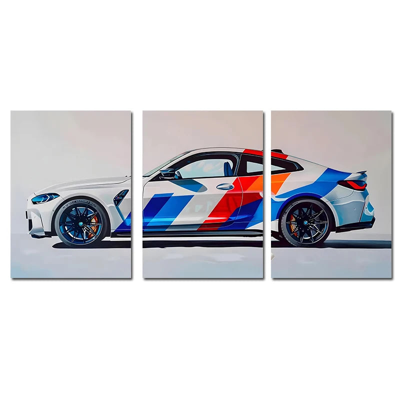 3 Piece Supercar Canvas Poster | Unique Wall Art