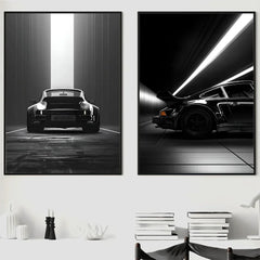 Now Black and White Luxury Car Photography Like Wall Art, HD Canvas Print Posters, Home, Living Room, Room Decoration