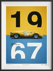 Retro Motorsport Poster , 911 & F1 Racing Canvas Wall Art