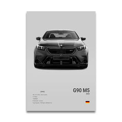 G80 M3C E39 M5 Car Canvas Wall Art Print Poster M5 CS G87 M2 Sports Car Decorative Painting Modern Home Decor Gift Unframed