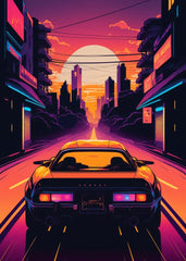 80s Retro Car Japanese Landscape Poster GTR Luxury Cars Canvas Painting HD Print Wall Art Picture Living Room Bedroom Decor