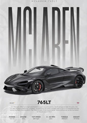 Famous Cars S14 F430 SF90 GTS AMG GT R34 F40 Poster Picture Canvas Painting Wall Art Home Decoration Print for Living Room Decor