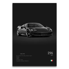 SF90 812C Canvas Wall Art Print Poster F50 F40 F80 Sports Car Decoration Painting Modern Home Decoration Painting Car Lover Gift