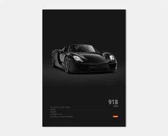 Pop Black And White German Luxury Sports Car Poster Wall Art 911 GT3 RS Turbo HD Oil On Canvas Print Garage Living Room Decor