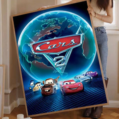 Cartoon C-Cars Classic Vintage Poster, Kawaii Wall Art Print
