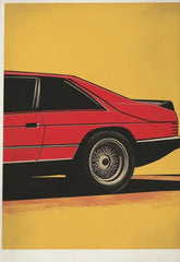 Retro Muscle Car Canvas Poster, Vintage Classic Auto Wall Art