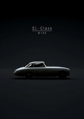 World Famous Car Series Black Canvas Wall Art Poster