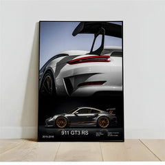 Pop Turbo super luxury sports car Poster Aesthetic 911 GT3 RS Wheels Canvas Print For Wall Art Mural Home Garage Room Decor