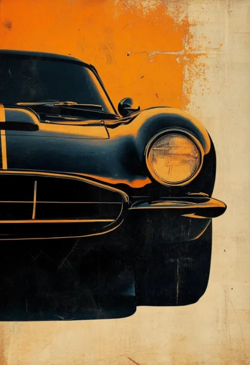 Retro Muscle Car Poster | Vintage Automotive Wall Art