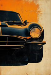 Retro Muscle Car Canvas Poster, Vintage Classic Auto Wall Art