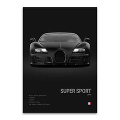 Supercar Canvas Poster, Modern Wall Art for Car Lovers