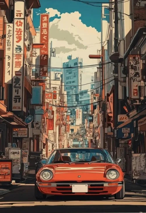 Retro Muscle Car Poster | Vintage Automotive Wall Art