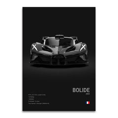 Supercar Canvas Poster, Modern Wall Art for Car Lovers