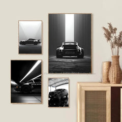 Now Black and White Luxury Car Photography Like Wall Art, HD Canvas Print Posters, Home, Living Room, Room Decoration