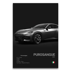 SF90 812C Canvas Wall Art Print Poster F50 F40 F80 Sports Car Decoration Painting Modern Home Decoration Painting Car Lover Gift