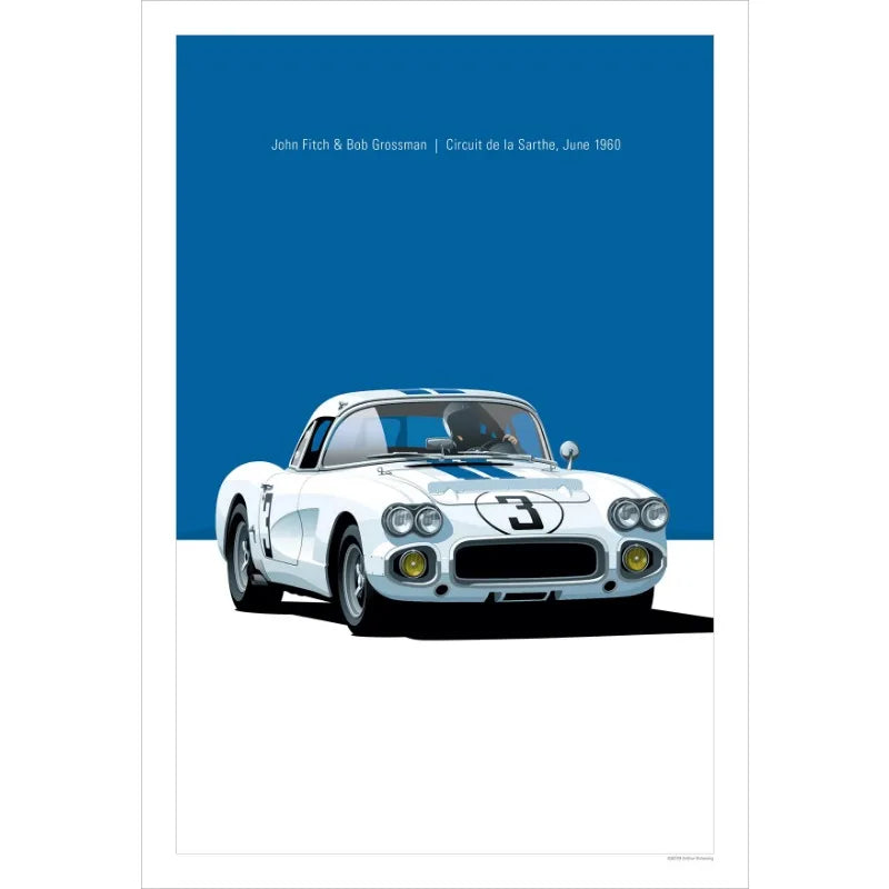 Modern Racing Car Poster | Premium Motorsport Wall Art