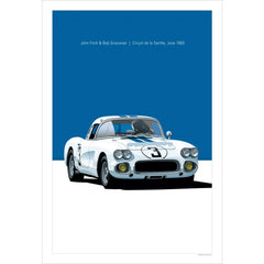 Modern Racing Car Canvas Poster Minimalist Motorsport Wall Art