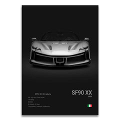 SF90 812C Canvas Wall Art Print Poster F50 F40 F80 Sports Car Decoration Painting Modern Home Decoration Painting Car Lover Gift