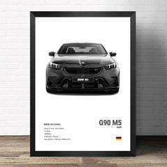 BMW M3 CSL Canvas Poster, Modern Car Wall Art Unframed