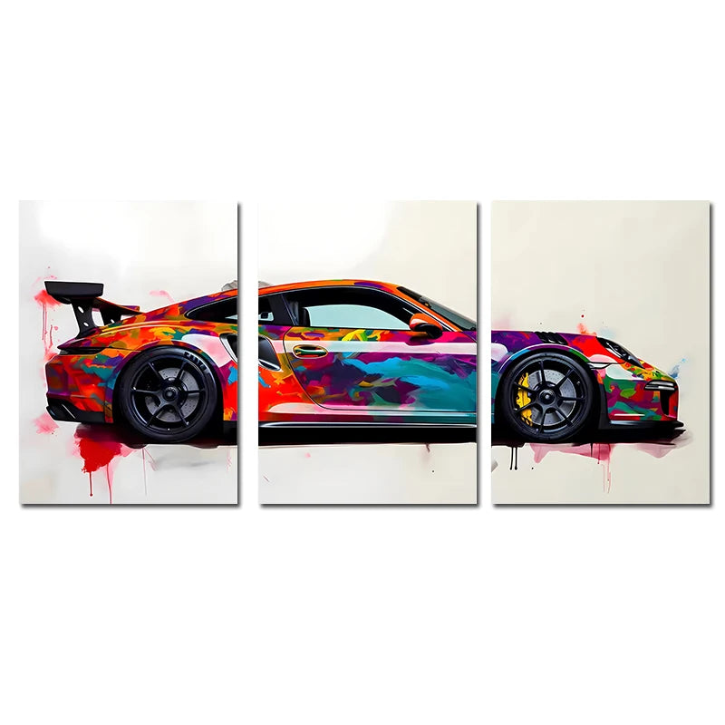 3 Piece Supercar Canvas Poster | Unique Wall Art