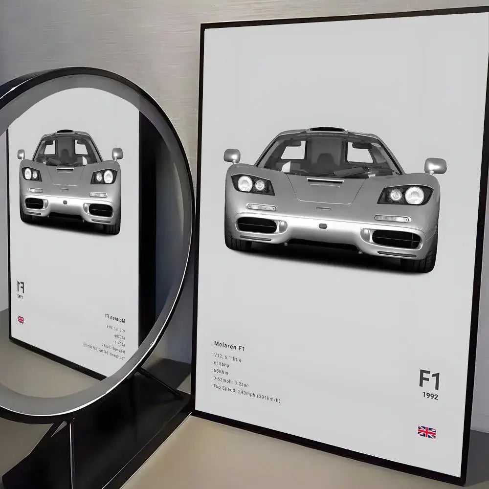 McLaren Supercar Poster | Premium Automotive Wall Art