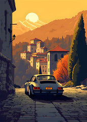 80S Japan Tokyo Neon Scenery JDM Cars Poster Aesthetics 911 Speed Cars Fuji Sakura Canvas Print Wall Art Home Fans Room Decor