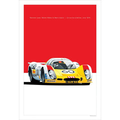 Modern Racing Car Canvas Poster Minimalist Motorsport Wall Art