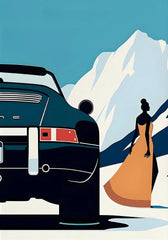 Classic 911 Alpine Drive Vintage Canvas Wall Art Poster