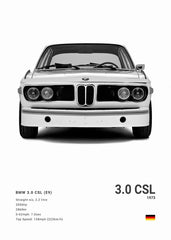 BMW M3 CSL Canvas Poster, Modern Car Wall Art Unframed