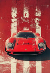 Retro Muscle Car Canvas Poster, Vintage Classic Auto Wall Art
