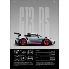 German GT3 RS Luxury Supercar Canvas Print Wall Poster