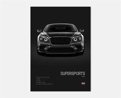 Pop Art Black Luxury Supercar Speed Poster Aesthetic Sports Car Gtr Ghost Canvas Painting Wall Art Mural Home Garage Room Decor