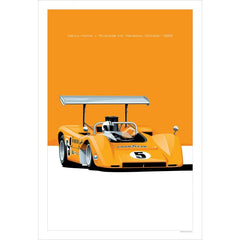 Modern Racing Car Canvas Poster Minimalist Motorsport Wall Art