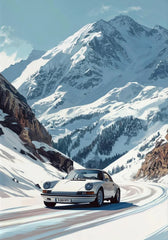 Classic 911 Alpine Drive Vintage Canvas Wall Art Poster