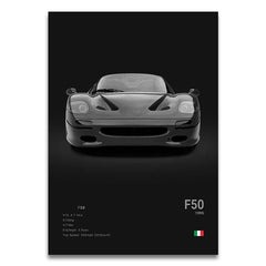 SF90 812C Canvas Wall Art Print Poster F50 F40 F80 Sports Car Decoration Painting Modern Home Decoration Painting Car Lover Gift