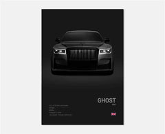 Pop Art Black Luxury Supercar Speed Poster Aesthetic Sports Car Gtr Ghost Canvas Painting Wall Art Mural Home Garage Room Decor