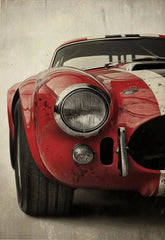 Retro Muscle Car Canvas Poster, Vintage Classic Auto Wall Art