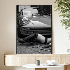 Black And White Luxury Car Vehicle Poster Woffity Simple Frameless Wall Sticker for Home Living Room Bathroom Decoration