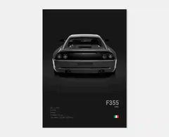 Pop Black and White Italy Cars Luxury Super Sport Car Poster Aesthetic F40 GTO GTB Canvas Print for Wall Art Garage Room Decor
