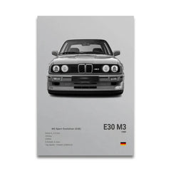 G80 M3C E39 M5 Car Canvas Wall Art Print Poster M5 CS G87 M2 Sports Car Decorative Painting Modern Home Decor Gift Unframed