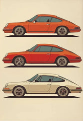 Retro Muscle Car Canvas Poster, Vintage Classic Auto Wall Art
