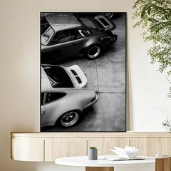 Black And White Luxury Car Vehicle Poster Woffity Simple Frameless Wall Sticker for Home Living Room Bathroom Decoration