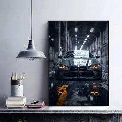 Black Car Poster, Modern Minimalist Wall Art Print Decor