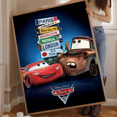 Cartoon C-Cars Classic Vintage Poster, Kawaii Wall Art Print